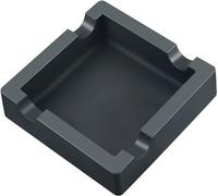 Cigar Ashtray with Extra Wide Cigar Rests Suit for Most Gauge Cigars,Silicone Cigar Ashtrays for Patio Outdoors Indoor,Unbreakable/Non-slip/Burn-resistant Outdoor Ashtray (Black)