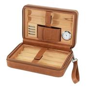 Cigar Box Zipper Bag 6-Pack Convenient Cigar Humidor, Cigarette Case, Cedar Set Wood Set, Accessories Material Leather to pcs Portable Case Capacity to humidors pcs Leather humidifier Cigar sm