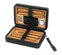 Cigar Box Zipper Bag 6-Pack Convenient Cigar Humidor, Cigarette Case, Set, Cedar Set Wood Accessories Material 1, pcs Lined Humidifier, Cigar Cedar Cedar to Cases Cigar Case Men Cigar humidor