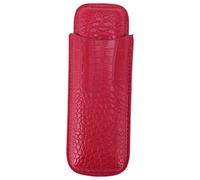 Cigar Case Holder, Cigar Cases for Men Travel Cigar humidor Soft Leather Portable Vintage Cigar Humidor for Birthday (Red)