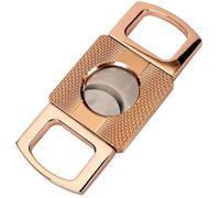 Cigar Cutter Stainless Steel Blades - Portable Double Self Sharpening Blades Cigar Guillotine - 8.4mm Thick Steel Gold Cigar Shears Elegant Cigar Accessories