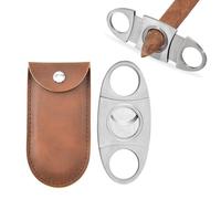 Cigar Cutters, Cigar Tools, Cigar Accessories, Can Cut Cigars Precisely, Compatible with Most Cigar Sizes, As a Gift for Cigar Lovers on Birthdays, Anniversaries, Comes with 1 Leather Storage Bag