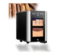 Cigar Humidor Cabinet Electric 8L Capacity with 360° Air Cooling Cedar Wood Shelves Adjustable Multi-Layer Space Perfect for Friends and Family