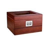 Cigar Humidor Cabinet Hold 50 Cigars Spanish Cedar Wood Cigar Box with Digital Hygrometer, Humidifier, Drawer Gift for Men Cigar Lovers(A)