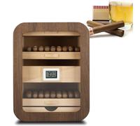 Cigar Humidor Cabinet with Spanish Cedar Wood Drawer, Large Capacity for 110 Cigars, Includes Humidifiers and Digital Hygrometer, for Cigar Lovers