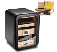Cigar Humidor Cabinet with Spanish Cedar Wood Drawer, Large Capacity for 110 Cigars, Includes Humidifiers and Digital Hygrometer, for Cigar Lovers