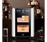 Cigar Humidor, Desktop Cabinet with Cedar Drawers, Electric Humidor for 100 Cigars, Ideal for Storing and Preserving Cigars