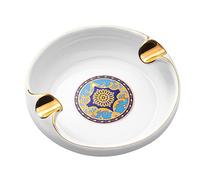 Cigar Light Luxury Round Ceramic Ash Holder for Smokers, Cigarette Desktop Smoking Ash Tray