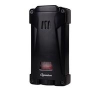 Cigar Lighter Triple Jet Flame Torch Lighter, Built-in 2 Cigar Punches, Windproof Concentrated Flames (Black)