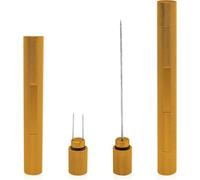 Cigar Unclogging Pin Set, Cigar Punch Tool with Cigar Draw Enhancer for Easy Cutting of Blocked Cigars and Enjoy The Last FT Cigar Without Getting Burned-Silver (Gold)