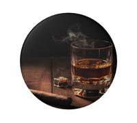 Cigar & Whiskey Button Pins 1 Pc, 2.4 Inch Round Button Badges Metal Personalized Picture Photo Pin Buttons Kit For Craft Supplies Christmas Diy Party Projects, 20 PCS, One size