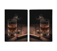 Cigar & Whiskey Passport Holder Passport Wallet PU Leather Passports Protective Cover Slim Travel Accessories
