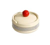 Cigarette Ashtrays Ceramic Ashtray with Lid Desk Craft Windproof Smoking Ash Tray for Office Home Women Men Holiday Party Table Decoration