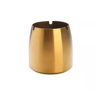 Cigarette Ashtrays Lidless Outdoor Ashtray, Stainless Steel Windproof, Large Metal Bar Tabletop Decorations(Gold,Small)
