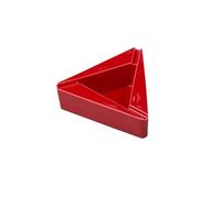 Cigarette Ashtrays Triangular Shape Ashtray Ceramic Simple and Modern Ashtrays for Living Room Office Restaurants Bar and Home art Decoration so on(Red,Medium)
