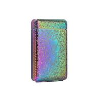 Cigarette Box - Metal Cigarette Case, Metal Cigarette Case Vintage Cigarette Holder Box King Size Portable Pack 16pcs Regular Size Cigarettes Gifts For Man Women(Multicolor)