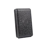 Cigarette Box - Metal Cigarette Case, Metal Cigarette Case Vintage Cigarette Holder Box King Size Portable Pack 16pcs Regular Size Cigarettes Gifts For Man Women(Black)