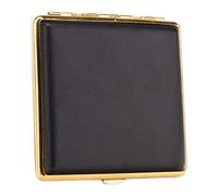 Cigarette Case 20 Sticks, Men's Personality Cigarette Case, Smoking Black Leathe Quality (Gold+Black)