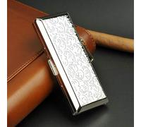 Cigarette Case 84mm/92mm Cigarette Women Brass Metal Long Slim Cigarette case Cigarette Box 115 * 46 * 20mm-2 cig case (Color : 1)