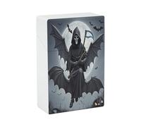 Cigarette Case - Bat Death Moon Cigarettes Box Crush Proof Waterproof Hard Plastic Cigarette Holder Case Stylish Lighter Holder Gift for Men/Women