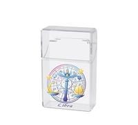 Cigarette Case Box for 85mm King Size 20pcs Transparent Cigarette Display Holder Transparent Portable Case for Men Women (Libra)