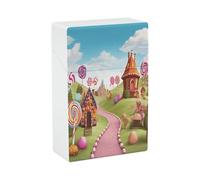 Cigarette Case Candy Land, Snap-in Spring Design One-Hand Flip-Top Plastic Travel Cigarettes Box for Men/Women