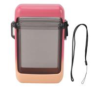 Cigarette Case, Compact Plastic Cigarette Box, Waterproof Transparent Cigarette Holder Case with Rope, Scratch Wear Resistant Outdoor Weed Accessories for Women Men (Rose Red)