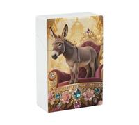 Cigarette Case - Donkey on Gem Throne Stylish Plastic Cigarette Holder Box for Women & Men, Portable Crush-Proof Cigarette Organizer