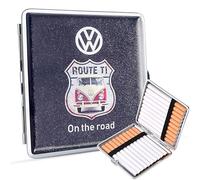 Cigarette Case for 20 Cigarettes - Official Volkswagen Design Full Metal Cigarette Box - Retro VW Style Cigarette Holder - Compact Pocket Tobacco Case for Men & Women