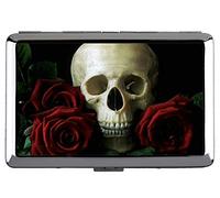 Cigarette Case King Size,Skull,Rose,Still Life Credit ID Card Holder