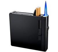 Cigarette Case Lighter 2-in-1, Holds 20 Cigarettes, Windproof and Moisture-Proof, Ideal for Outdoor Smoking, Camping, Fishing, for Father's Day