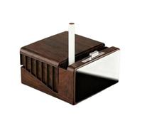 Cigarette Case Pop-up Dispenser Automatic 40 Large Capacity Box Holder Storage Moisture proof Single Press Click Vintage Retro Smoking Accessory Smokers Men Gift (Push-Button)