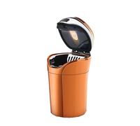 Cigarette Case - Portable Car Ashtray, Detachable Car Cigarette Ashtray with Blue LED Light, Solar Powered Trash Windproof Car Ash Tray for Travel, Home(Orange)