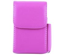 Cigarette Case Tobacco Pouch Lighter PU Leather Holder Name Card Storage Container Cigarette Box Can Cigarette Dispensers(red)