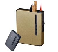 Cigarette case with lighter,built in Windproof Ignition Device,utomatic Ejection Box Holder 12Cigarettes (Fuel Not Included)(4)