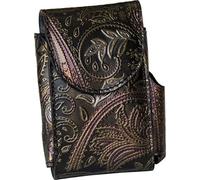 Cigarette Case with Lighter Genuine Leather - Etabeta Artigiano Toscano - Made in Italy (Flower Power)
