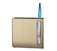 Cigarette Case with Lighter, Two-in-One Retro Design, 20 Capacity, Windproof, Pressure-Resistant, Moisture-Proof, Perfect for Indoor/Outdoor Gift Giving
