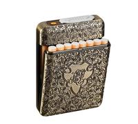 Cigarette Case With Usb Lighter 16 Pcs 84mm Regular/king Size Cigarettes Electric Rechargeable Flameless Windproof Lighters