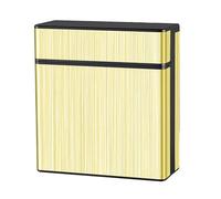 Cigarette Cases King Size Aluminum Cigarette Case 40 Capacity Cigarette Case Holder,One Size,Gold