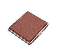 Cigarette Cases RUI Ultra-thin High Capacity Metal PU Classic Style Double-sided Storage Can Hold 20 Cigarettes Of 85mm