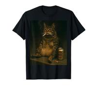 Cigarette Cat Funny Smoking Kitten Beer Meme Stupid Brainrot T-Shirt