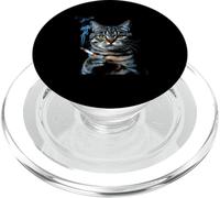 Cigarette Cat Meme Smoking Kitty Gen Z Aesthetic Adult Humor PopSockets PopGrip for MagSafe