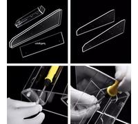 Cigarette Display Case, Acrylic Auto Cigarette Pusher Display Rack, Clear Store Shelves for Cigarettes, Market Countertop Cigarette Organizer, Size 48.5x40x13.3cm