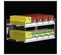 Cigarette Display Holder - 2-Layer Wall/Tabletop Organizer, 5 Columns, Commercial Auto Pusher Shelf, Essential for Tobacco Stores, Boost Sales & Visibility