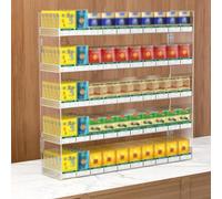 Cigarette Display Rack, 3-7 Tier Acrylic Stand with Auto Pusher, Easy to Install for Store Counters, Ideal for Retail Organization