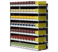 Cigarette Display Rack - 44 Size Retail Organizer for Cigars, Blunt Wraps & Candy - Point of Sale Counter Shelf for Supermarkets & Stores - Durable Display Cabinet