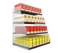 Cigarette display rack, Automatic Automatic Clear Cigarette Case Pushers Rack, Commercial Storage Organizer Display Rack(32.5x29x61.5cm)