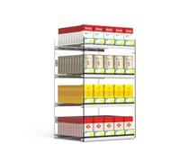 Cigarette Display Rack Holder for Retail Counter/Wall Mounted Adjustable ng-loaded Actuators Assembled Size 37.5x28.4x54cm Ideal for Store nization