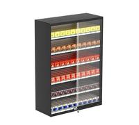 Cigarette Display Rack Multi-Tiered Retail Merchandise Snack Display Rack Suitable for Retail Stores,(Cigarette Display Case,Wall Mounted Cigarette Display Cabinet with Lockable Tempered Gl