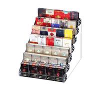 Cigarette Display Rack Shelf - Clear Acrylic Cigarette Display Stand, Countertop/Wall-Mount with Auto-Pusher, for Convenience Shop, Supermarket, Retail Store Commercial